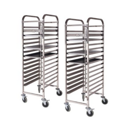 SOGA 2X GASTRONORM TROLLEY 16 TIER STAINLESS STEEL