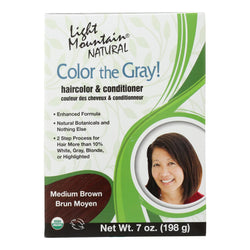 Light Mountain Clr Gry, Conditioner, Organic, Medbrwn, 7 Oz