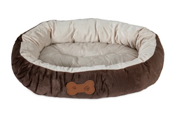 Aspen Pet Oval Bed with Bone Applique for Dogs, 20